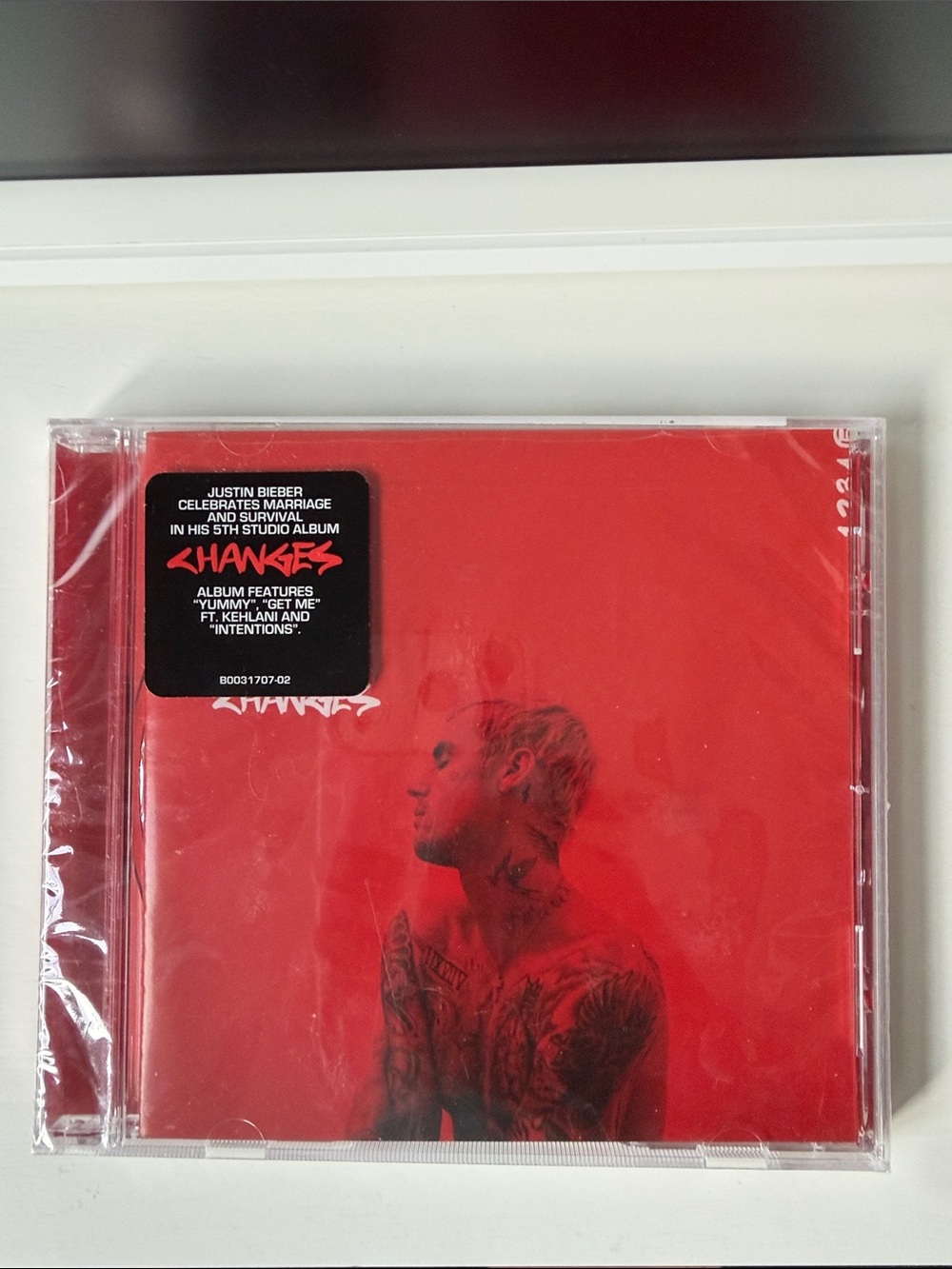 Justin Bieber Red Album Cover CD - 'Changes' Artwork